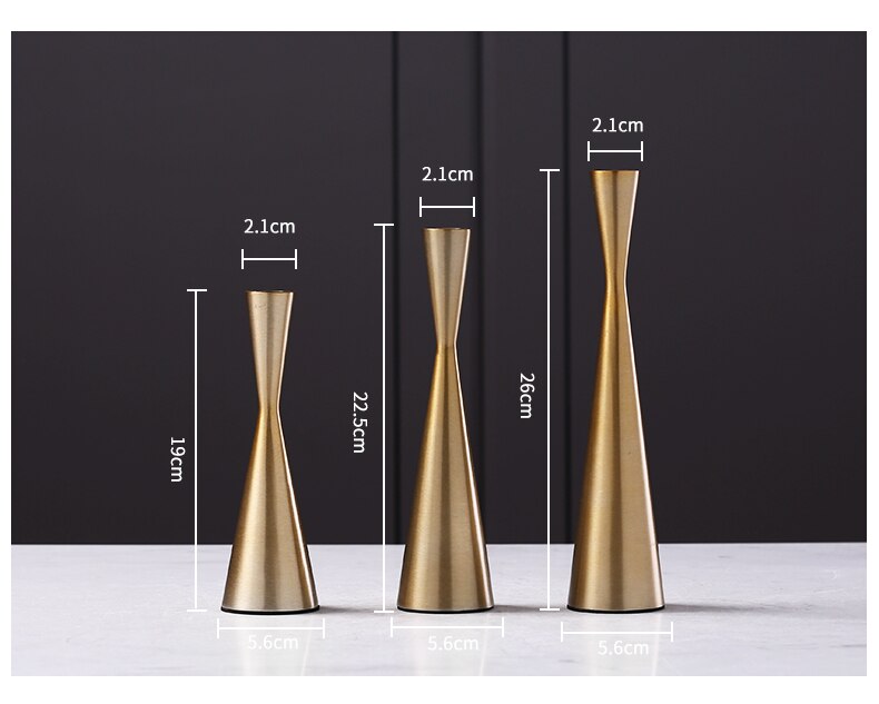 Gold Candle Holder in Two Variations Gold Candle Holder in Two Variations
