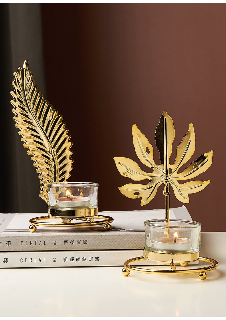 Leaf Shaped Iron Candle Holder Leaf Shaped Iron Candle Holder